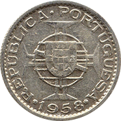 Timor 3 Escudos 1958 Mbc