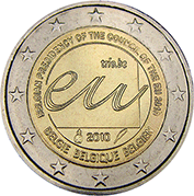 Bélgica 2 Euro 2010 - Presidência do Concelho da UE