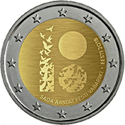 Estónia 2 Euro 2018 - 100 Anos da Independência