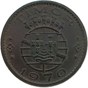 Timor 20 Centavos 1970 Mbc