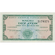 Macau 10 Avos 19/01/1952 NOVA
