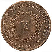 D. Maria II X Réis 1845 BC